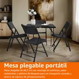 Amazon Basics Mesa Plegable Cuadrada 86 cm, imagen 6