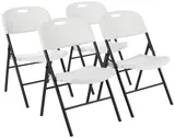 Amazon Basics Pack 4 Sillas Plegables Blancas 158kg, imagen 1