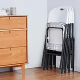 Amazon Basics Pack 4 Sillas Plegables Blancas 158kg, imagen 2