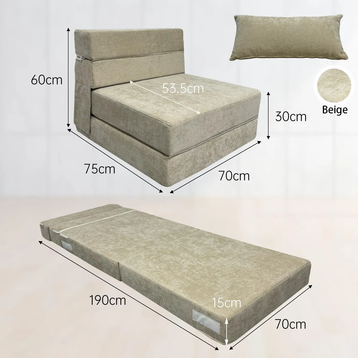 ANONER Sofá Cama Plegable 4 en 1, imagen 2