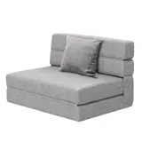 ANONER Sofá Cama Plegable 4 en 1 Gris Claro, imagen 1