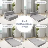 ANONER Sofá Cama Plegable 4 en 1 Gris Claro, imagen 5