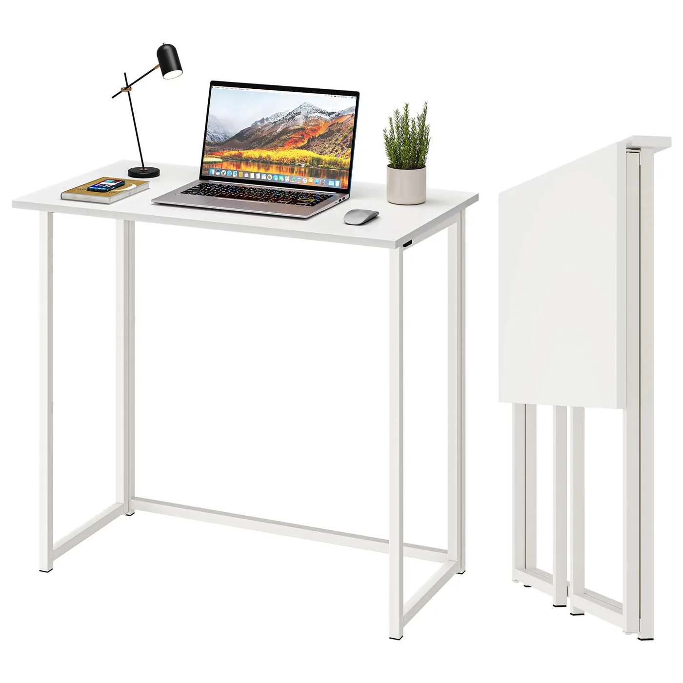 Dripex Mesa Escritorio Plegable sin Ensamblaje 80 × 45 cm