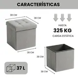 edihome Puff Baúl Plegable 38 cm, imagen 3