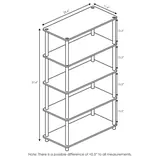 Furinno TURN-N-TUBE 5-Tier Shelf, imagen 3