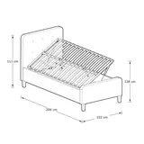GFW Ashbourne 3ft Ottoman Bed, Dark Grey, imagen 2