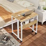 GreenForest Folding Desk 63 cm with Shelf and Wheels, imagen 2