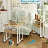 GreenForest Folding Desk 63 cm with Shelf and Wheels, imagen 4