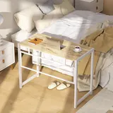 GreenForest - Small Space Folding Desk, 90cm Computer Desk, No Assembly, Home Office, Space Saving Desk for Office Study, White Oak, imagen 7