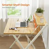 GreenForest Folding Desk 70 cm with Monitor Shelf, imagen 6