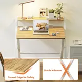 GreenForest Folding Desk 70 cm with Monitor Shelf, imagen 7