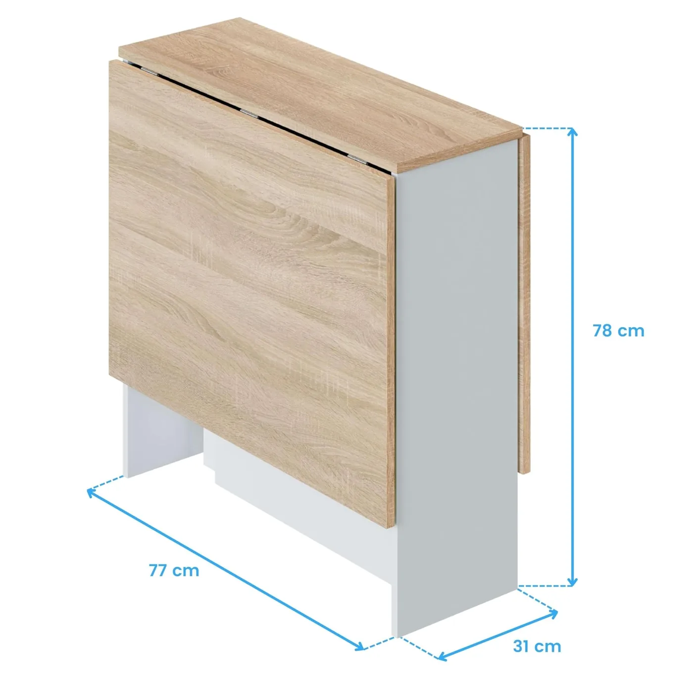 Habitdesign Fly Mesa con Alas Abatibles 31-140 cm, imagen 3