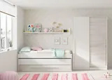 Habitdesign Cama Nido Juvenil Blanco 199 cm, imagen 7