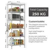 Himimi 6-Tier Wire Shelving Unit, imagen 3