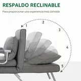 HOMCOM Sillón Cama 3 en 1 Reclinable, imagen 4