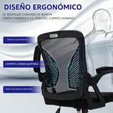 Milacyee Silla de Oficina con Reposabrazos 90°, imagen 4