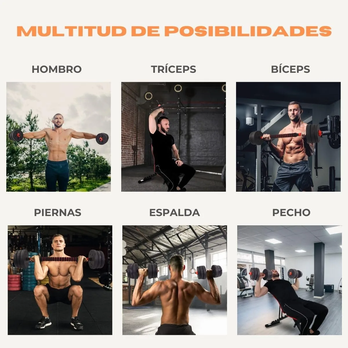 Mobiclinic ExtenFit Mancuernas Ajustables 2 en 1, 20 kg, imagen 3