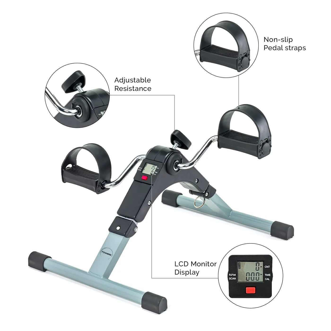 Pedaleador Estático Plegable con Monitor LCD, imagen 3