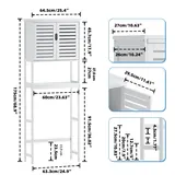 SMIBUY Armario sobre Inodoro con 2 Puertas, imagen 3