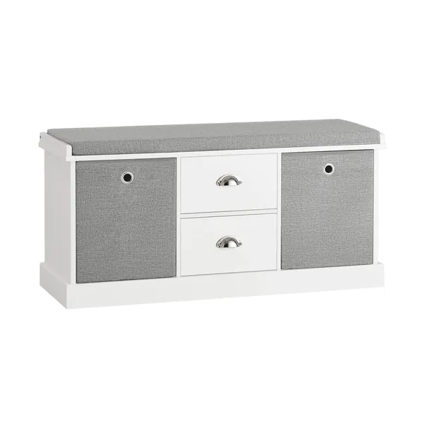 SoBuy FSR66-HG Banco Zapatero con 2 Cajones y 2 Cestas