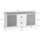 SoBuy Banco Zapatero con 2 Cajones y 2 Cestas, imagen 3