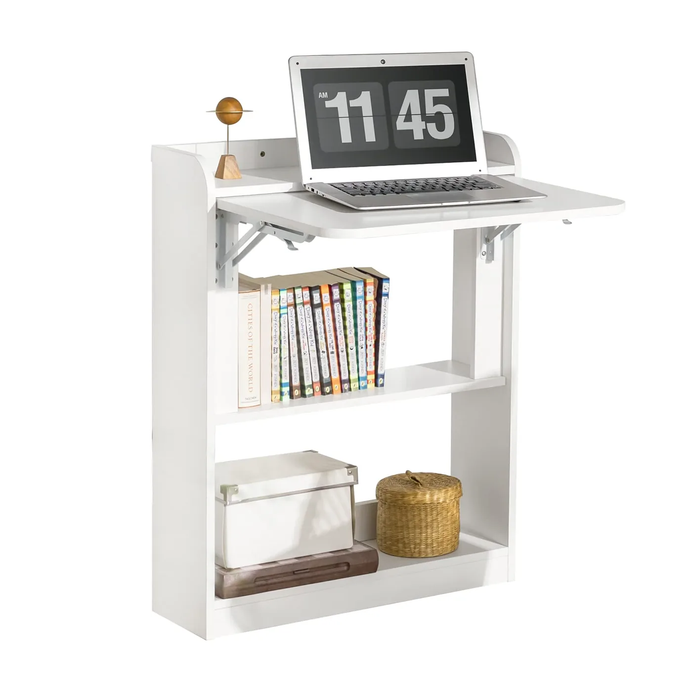SoBuy Mesa Plegable de Pared con 3 Estantes 64cm