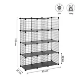 SONGMICS 12-Cube Wire Shelving, 123 cm, imagen 3