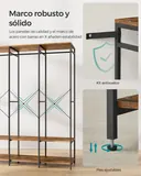 SONGMICS Armario Abierto con Barras 141 cm, imagen 5