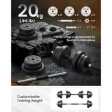 SONGMICS Adjustable Dumbbell Set 20 kg, imagen 5
