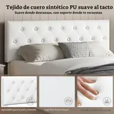 Yaheetech Cama Acolchada con Almacenaje 160 × 200 cm, imagen 6